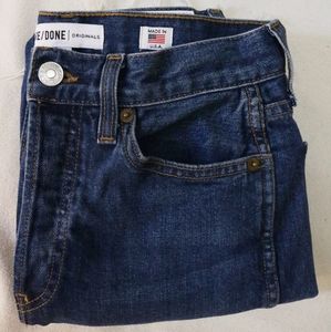 RE/DONE stove pipe cropped jeans